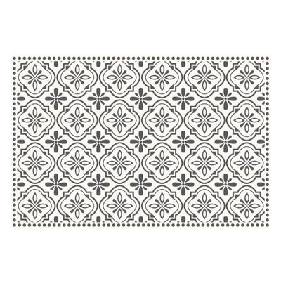 Carolina Creekhouse Vinyl Rug | Isabella 042097CI | Vinyl Floor Mat | Decorative, Vintage, Waterproof, Eco-Friendly, Non-Slip | Grey, 3x5