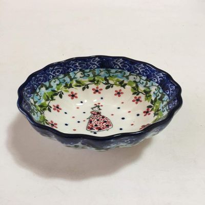 Ceramic Polish hand-painted tableware Underglaze ceramic bowl rice bowl love plate bridge girl wave lace-A