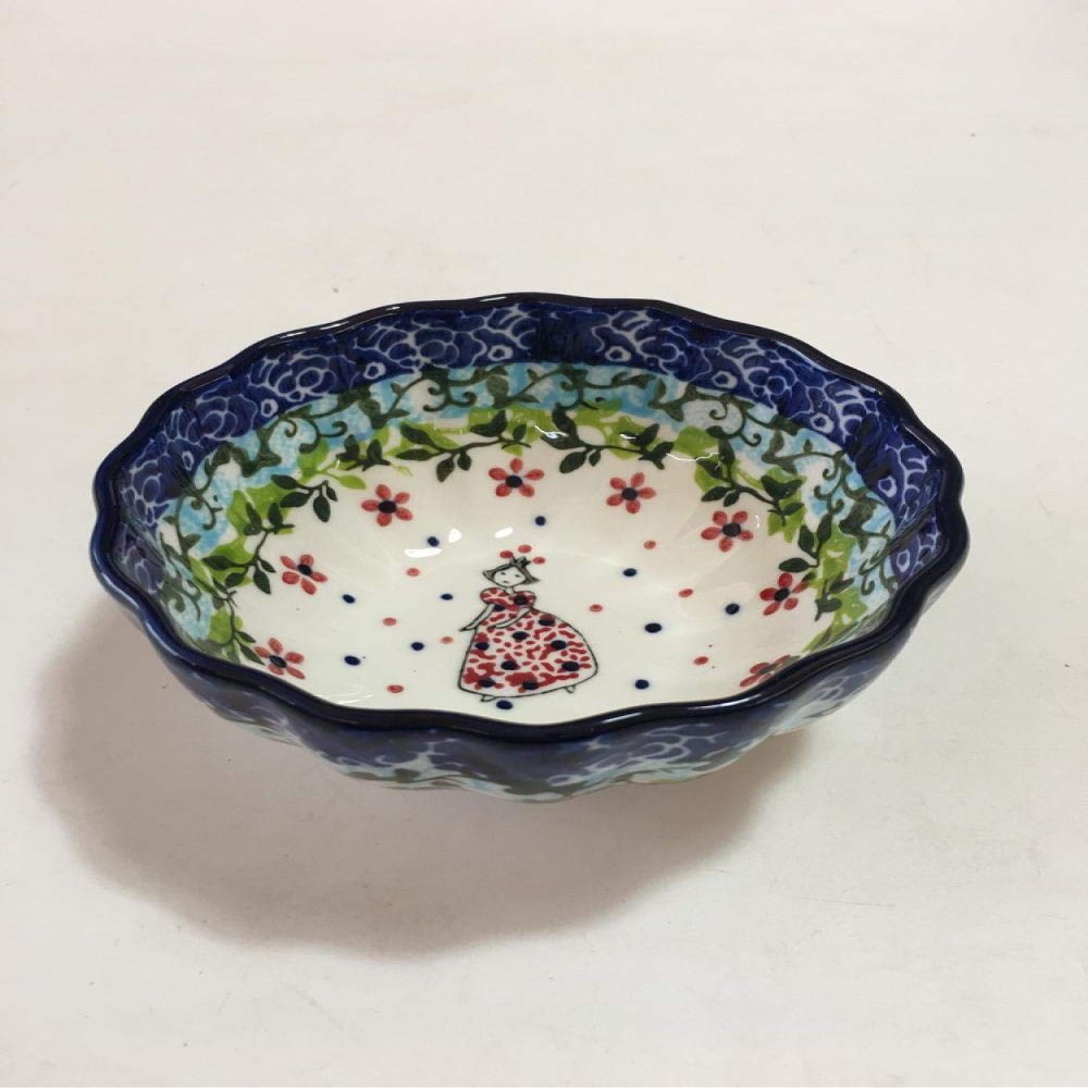 Ceramic Polish hand-painted tableware Underglaze ceramic bowl rice bowl love plate bridge girl wave lace-A