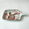 Bakeware Ceramic Handle Household Dish Plate Oven Nordic Tableware Breakfast Plate Deer Rabbit Brown Bear Series-C view 1