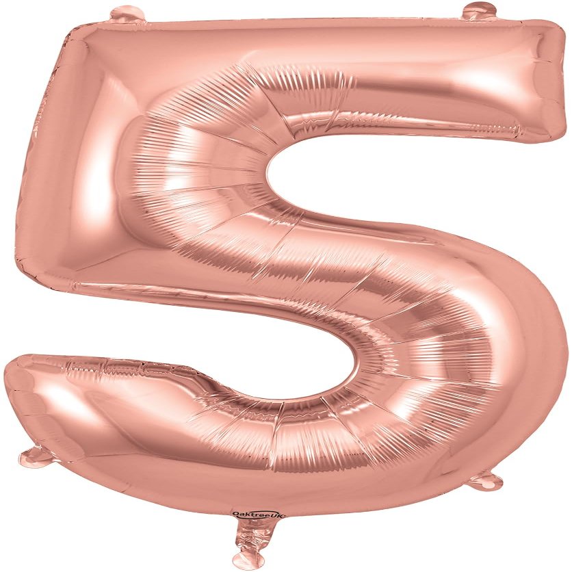 OAKTREE UK 603554 Oaktree 34" Number 5 Rose Gold