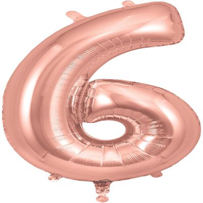 OAKTREE UK 603561 Oaktree 34" Number 6 Rose Gold