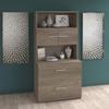 Bush Business Furniture Office 500 2 Drawer Lateral File Cabinet with Hutch, 36W, Modern Hickory view 2