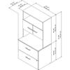 Bush Business Furniture Office 500 2 Drawer Lateral File Cabinet with Hutch, 36W, Modern Hickory view 3