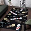 Barber Pole Barber Tools Black Full Size Area Rug for Living, Dinning, Bedroom, Kitchen, Nursery, Floor Carpet Yoga Mat view 2