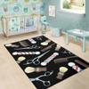 Barber Pole Barber Tools Black Full Size Area Rug for Living, Dinning, Bedroom, Kitchen, Nursery, Floor Carpet Yoga Mat view 4
