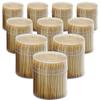 MontoPack Bamboo Wooden Toothpicks | 5000-Piece Large Wood Round Toothpicks in Clear Plastic Storage Box | Sturdy Safe Double Sided Party, Appetizer, Olive, Barbecue, Fruit, Teeth Cleaning Toothpicks view 1