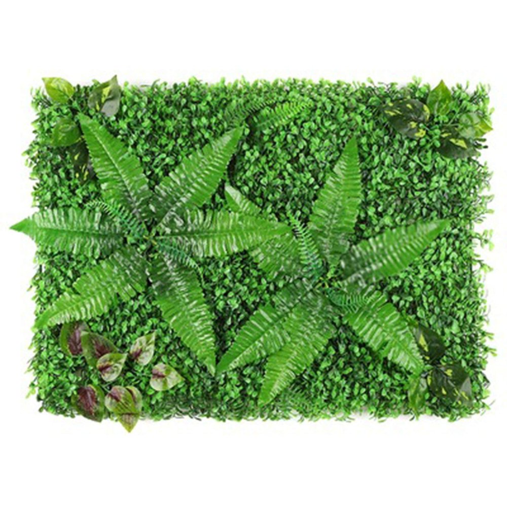QIAOH Artificial Boxwood Panels 4PCS, Boxwood Wall Panels, Faux Grass Decor Outdoor, Green Boxwood Backdrop for Outdoor, Balcony, Garden Fence Screen and Indoor Wall Decoration