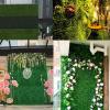 QIAOH Artificial Boxwood Panels 4PCS, Boxwood Wall Panels, Faux Grass Decor Outdoor, Green Boxwood Backdrop for Outdoor, Balcony, Garden Fence Screen and Indoor Wall Decoration view 3