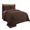 Better Trends 2 Pieces Set Chenille Bedspread Twin Size 100% Cotton Chenille Bedding Lightweight Medallion Pattern Bedroom Decor Rio Collection view 2