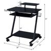 Acme Ordrees Wooden Top Gaming Table with Metal Frame and Casters in Black view 3
