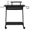 Acme Ordrees Wooden Top Gaming Table with Metal Frame and Casters in Black view 4