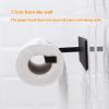 LIU- Paper Towel Rack Under Cabinet 2 Pieces Self-Adhesive Wall-Mounted Towel Cling Film Storage Rack for Kitchen and Bathroom(Color:Black) view 3