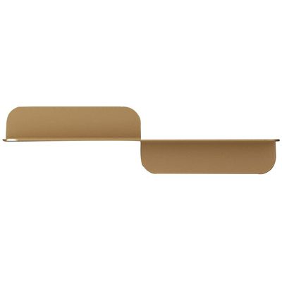 Floating Shelves Multifunctional Wall Rack, Bedroom Wall Decoration, Living Room Tv Background, Italian Floating Shelves, Load Bearing 8-10kg (Color : Gold, Size : 40cm)