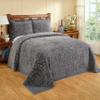 Better Trends Chenille Bedspread Set 3 Pieces Gray 100% Cotton King Size Bedspread Medallion Pattern 2 King Shams Luxurious Feel Perfect for Gifting All Seasons, Machine Washable, Rio Collection view 1