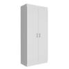 Chad Pantry Double Door Cabinet, 5 Shelves,3 Interior Door Shelves, White view 1