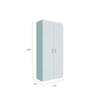 Chad Pantry Double Door Cabinet, 5 Shelves,3 Interior Door Shelves, White view 2