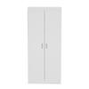 Chad Pantry Double Door Cabinet, 5 Shelves,3 Interior Door Shelves, White view 4