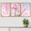 SIGNWIN Canvas Print Wall Art Set Pink & Blue Neon Acid Collage with Rose Nature Wilderness Mixed Media Modern Rustic Scenic Colorful for Living Room, Bedroom, Office - 16"x24"x3 Natural view 3