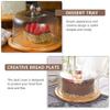 1 Dessert Cake Cover Set Glass Dome Cover with Bamboo Plate Round Dessert Serving Plate Clear Cake Stand Cake Display Cloche Dome Platter Cover 23. Glass Cake Dome 5cm Mini Cake Plate view 3