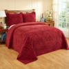 Better Trends 3 Pieces Set Chenille Bedspread Full/Double Size 100% Cotton Chenille Bedding Lightweight Medallion Pattern Bedroom Decor Rio Collection view 1