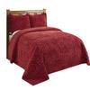 Better Trends 3 Pieces Set Chenille Bedspread Full/Double Size 100% Cotton Chenille Bedding Lightweight Medallion Pattern Bedroom Decor Rio Collection view 2