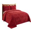 Better Trends 3 Pieces Set Chenille Bedspread Full/Double Size 100% Cotton Chenille Bedding Lightweight Medallion Pattern Bedroom Decor Rio Collection view 4