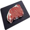 Happyyami Fast Defrosting Mat Fast Defrosting Tray Aluminum Rapid Thawing Plate Board Meat Defroster with 4 Silicone Corner Pad for Meat Pork Beef Fish Black 23x16. 5cm Food Holder Dish view 4