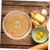 1 Wooden Cupcake Server Set Glass Dome Cover with Bamboo Plate Round Dessert Serving Plate Clear Cake Stand Cake Display Cloche Dome Platter Cover Glass Cake Dome 21cm Dessert Cake Cover view 4