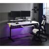 Acme Vildre Wooden Top Gaming Table with USB Port in Black and White view 2