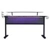 Acme Vildre Wooden Top Gaming Table with USB Port in Black and White view 4