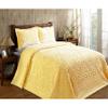 Better Trends Chenille Bedspread Set 3 Pieces Yellow 100% Cotton Queen Size Bedspread Medallion Pattern 2 Standard Shams Luxurious Feel Perfect for Gifting All Seasons Machine Washable Rio Collection view 1