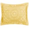 Better Trends Chenille Bedspread Set 3 Pieces Yellow 100% Cotton Queen Size Bedspread Medallion Pattern 2 Standard Shams Luxurious Feel Perfect for Gifting All Seasons Machine Washable Rio Collection view 3