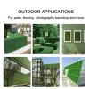 QIAOH Artificial Boxwood Hedge Panels 8PCS, Topiary Plant Wall Hedge Mat, Greenery Backdrop with Stand, UV Protected Faux Greenery Mats for Both Outdoor or Indoor Decoration view 3