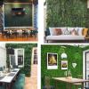 QIAOH Artificial Boxwood Hedge Panels 8PCS, Topiary Plant Wall Hedge Mat, Greenery Backdrop with Stand, UV Protected Faux Greenery Mats for Both Outdoor or Indoor Decoration view 4