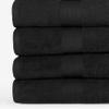 Ample Decor Bathroom Towel Set of 18-4 Hand Towel, 4 Bath Towel, 10 Wash Cloths - Oeko Tex Certified 600 GSM 100% Cotton - High Absorbency Quick Drying, Ideal for Gifting - Black view 3