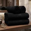 Ample Decor Bathroom Hand Towel 18 X 28 Inch 600 GSM 100% Cotton, Soft Absorbent - 4 Pcs Black view 2