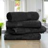 Ample Decor Bath Towels for Bathroom 30 X 54 Inch Soft and Absorbent 100% Cotton 600 GSM- 4pcs Black view 2