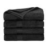 Ample Decor Bath Towels for Bathroom 30 X 54 Inch Soft and Absorbent 100% Cotton 600 GSM- 4pcs Black view 3