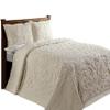 Better Trends Chenille Bedspreads Full/Double Size, Ivory 100% Cotton Chenille Medallion Design Tufted Bedding Coverlet Soft Lightweight, 96"x110" with 2 Sham, 3 Pieces Set Ashton Collection view 2