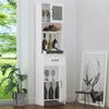 Spirich Tall Bathroom Storage Cabinet, Floor Narrow Linen Cabinet with Single Door and Drawers, Freestanding Wood Cabinet for Bathroom, Living Room, Kitchen, Whtie view 4