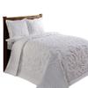 Better Trends Chenille Bedspreads Queen Size, White 100% Cotton Chenille Medallion Design Tufted Bedding Coverlet Soft Lightweight, 102"x110" with 2 Sham 3 Pieces Set Ashton Collection view 2
