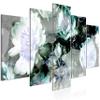 artgeist Textured Canvas Wall Art Abstract 80x40 in - 5pcs Painting Canvas Prints Picture Artwork Image Framed Contemporary Modern Photo Wall Home Flowers Peony Nature b-C-0740-b-o view 1