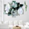 artgeist Textured Canvas Wall Art Abstract 80x40 in - 5pcs Painting Canvas Prints Picture Artwork Image Framed Contemporary Modern Photo Wall Home Flowers Peony Nature b-C-0740-b-o view 2