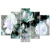 artgeist Textured Canvas Wall Art Abstract 80x40 in - 5pcs Painting Canvas Prints Picture Artwork Image Framed Contemporary Modern Photo Wall Home Flowers Peony Nature b-C-0740-b-o view 4