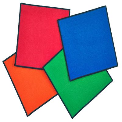 Carpets for Kids KID$Value Plus 9122 Mini Go Squares Individial Seating Carpet Set of 12-16in Squares Multi Color