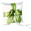 Alex Emotions Ivory Flower Girl Basket and Ring Bearer Pillow Set Wedding Basket and Ring Pillow Set | Handmade Wedding Pillow and Basket, Ivory and Sage Green, 1 Pillow view 1
