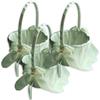 Alex Emotions Ivory Flower Girl Basket and Ring Bearer Pillow Set Wedding Basket and Ring Pillow Set | Handmade Wedding Pillow and Basket, Ivory, 3 Baskets view 1