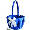 Alex Emotions Ivory Flower Girl Basket and Ring Bearer Pillow Set Wedding Basket and Ring Pillow Set | Handmade Wedding Pillow and Basket, Royal Blue and White, 1 Basket view 1