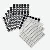Kamenstein Glass Jars with Removable Sprinkle/Pour Discs, Silicone Funnel, Set of 3 Measuring Spoons, and 450 Labels and Chalk Marker, Set of 24, 4-Ounce view 2
